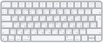 Клавиатура Apple Magic Keyboard 2021 с Touch ID MK293RS/A серебристый/белый