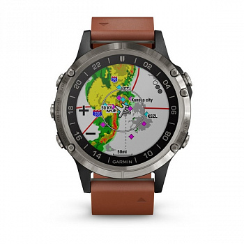 Умные часы Garmin D2 Delta Aviator 010-01988-31 коричневый