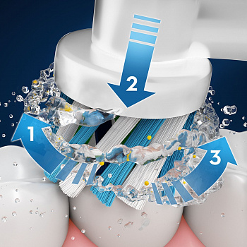 Электрическая зубная щетка Oral-B PRO 1 570 CrossAction D16.524.1U белый/голубой