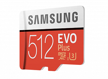 Карта памяти Samsung EVO Plus microSDXC 512ГБ MB-MC512HA/RU + адаптер на SD