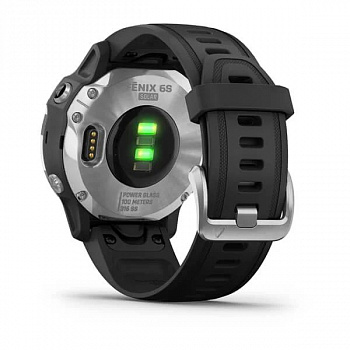 Смарт-часы Garmin Fenix 6S Solar NFC серебристый/черный